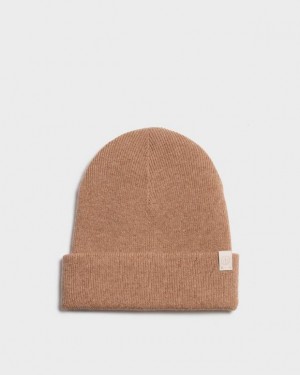 Rag & Bone Addie Beanie Cashmere Hüte Damen Braun | 162958-VEI