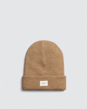 Rag & Bone Addison Beanie Wolle Hüte Damen Braun | 976430-JHZ