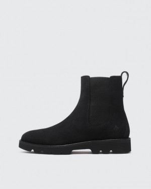 Rag & Bone Bedford Chelsea - Wildleder Lug Ankle Stiefel Herren Schwarz | 894263-TCA