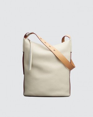 Rag & Bone Belize Bucket Tasche Damen Weiß | 471392-KCH