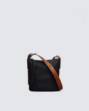 Rag & Bone Belize Mini Small Bucket Tasche Damen Schwarz | 169374-TJK