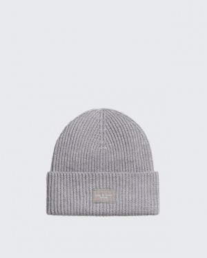 Rag & Bone Blake Beanie Wolle Hüte Damen Grau | 740835-ABO