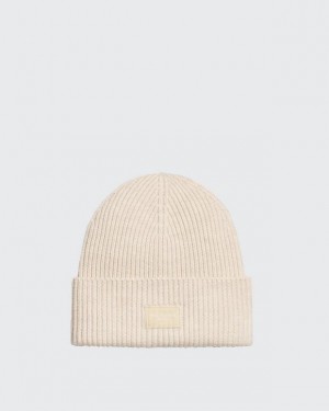 Rag & Bone Blake Beanie Wolle Hüte Damen Weiß | 074186-RCW