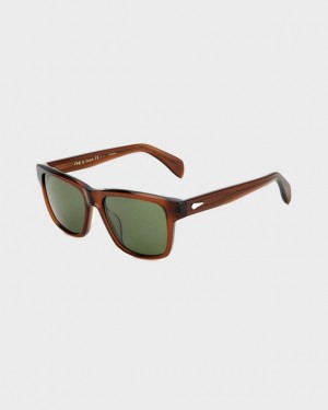 Rag & Bone Canyon Square Sonnenbrille Herren Braun | 714932-EDN