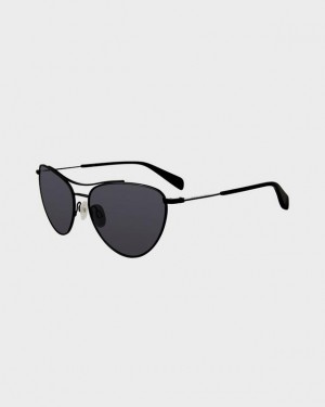 Rag & Bone Clare Butterfly Sonnenbrille Damen Schwarz | 158703-KLF