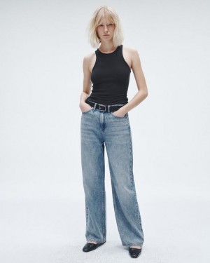 Rag & Bone Featherweight Logan Weite-Leg Mid-Rise Featherweight Jeans Damen Audrey | 219386-BAN