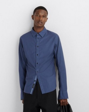 Rag & Bone Fit 2 Engineered Baumwoll Oxford Relaxed Fit Button Down Hemd Herren Indigo | 297451-URL