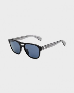 Rag & Bone Flint Square Sonnenbrille Herren Schwarz | 785469-AHB