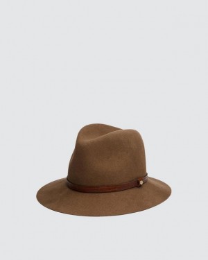 Rag & Bone Floppy Brim Fedora Wolle Hüte Damen Pecan | 016247-WSC