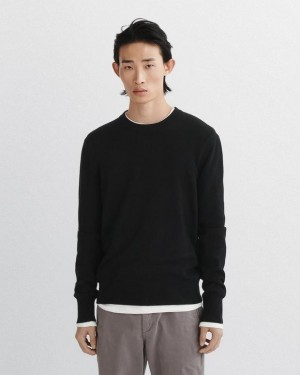 Rag & Bone Harding Cashmere Crew Klassische Fit Pullover Herren Schwarz | 873914-UYQ