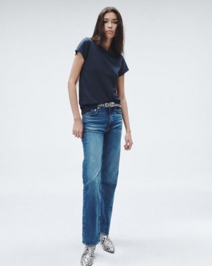 Rag & Bone Harlow Full Length Gerade Mid-Rise Vintage Stretch Jeans Damen Kendra | 024865-QHN