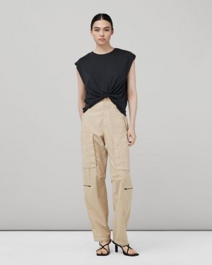 Rag & Bone Jenna Tee Stretch Jersey T-Shirt Damen Schwarz | 603749-IGM