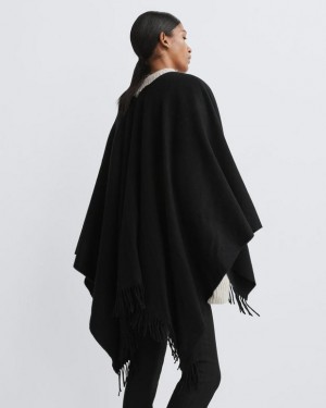 Rag & Bone Klassische Cashmere Poncho Midweight Poncho Ponchos Damen Schwarz | 152736-VTU