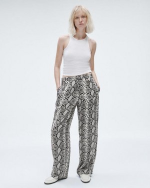 Rag & Bone Lacey Printed Silk Relaxed Fit Hose Damen Schlangenoptik | 106725-NXM