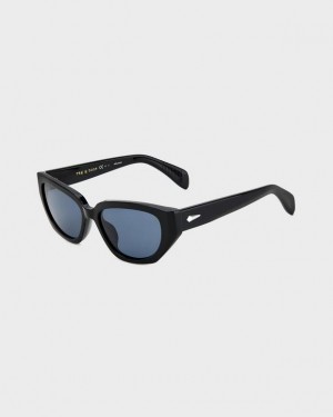 Rag & Bone Lena Butterfly Sonnenbrille Damen Schwarz | 972156-MIG