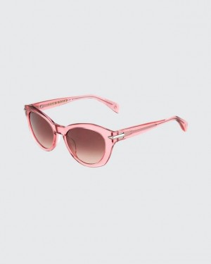 Rag & Bone Lily Square Sonnenbrille Damen Rosa | 364251-PWY