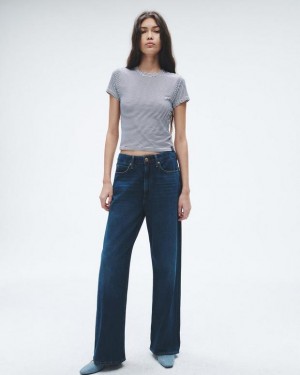 Rag & Bone Logan Weite-Leg Mid-Rise Rigid Jeans Damen Annalise | 421973-BEO