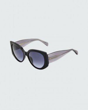 Rag & Bone Lorne Cat Eye Sonnenbrille Damen Schwarz | 213087-ILU