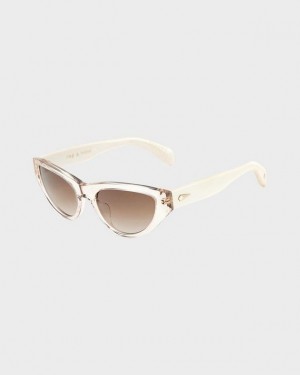 Rag & Bone Ola Butterfly Sonnenbrille Damen Beige | 962705-MGA