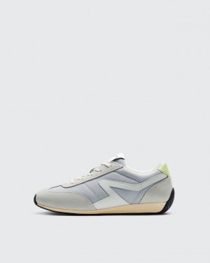 Rag & Bone Retro Runner - Wildleder Low Sneakers Damen Grau | 750893-YHA