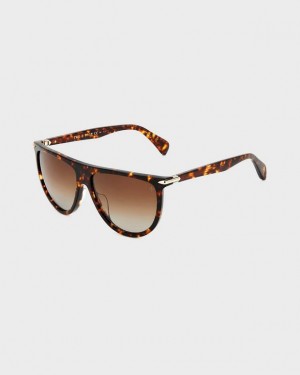 Rag & Bone Serena Shield Sonnenbrille Damen Havana | 370189-BLK