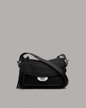 Rag & Bone Small Field Kuriertasche Damen Schwarz | 953728-UFW