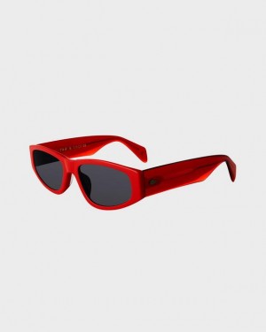 Rag & Bone Soren Oval Sonnenbrille Damen Rot | 732986-RPT