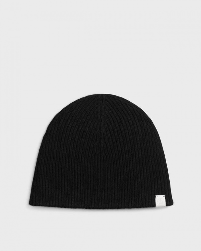 Rag & Bone Ace Beanie Cashmere Hüte Damen Schwarz | 096483-WUC