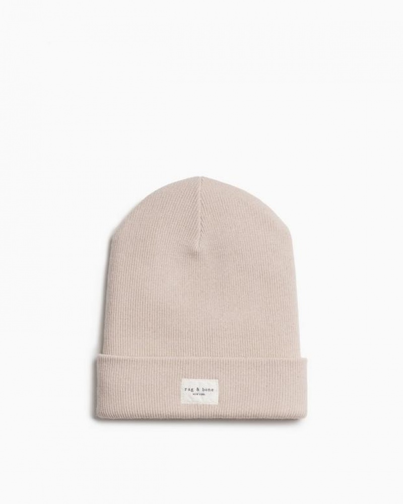 Rag & Bone Addison Beanie Wolle Hüte Damen Turtledove | 219453-GUB