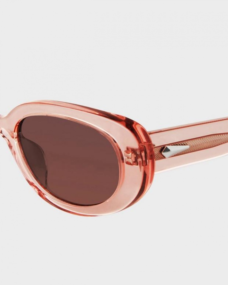 Rag & Bone Ann Oval Sonnenbrille Damen Rosa | 768209-UDN