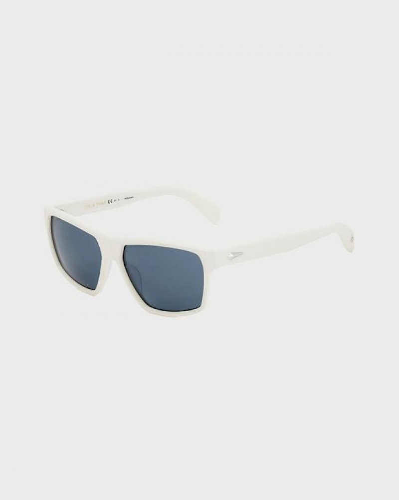 Rag & Bone Aron Rectangular Sonnenbrille Herren Weiß | 563481-CZS