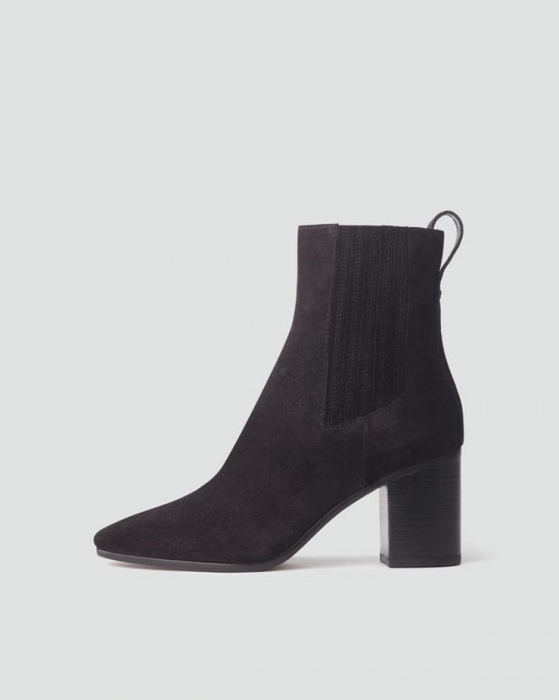 Rag & Bone Astra Chelsea - Wildleder Chelsea Ankle Stiefel Damen Schwarz | 635071-QUF