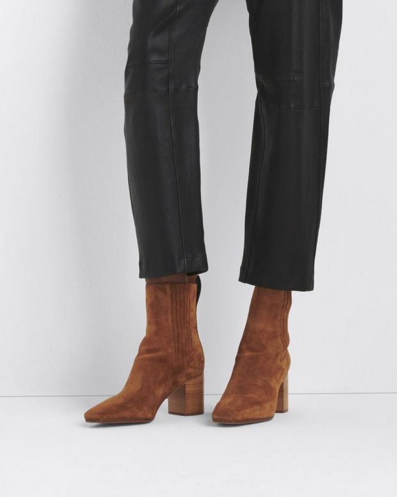 Rag & Bone Astra Chelsea - Wildleder Chelsea Ankle Stiefel Damen Brownwood Suede | 836504-UXY