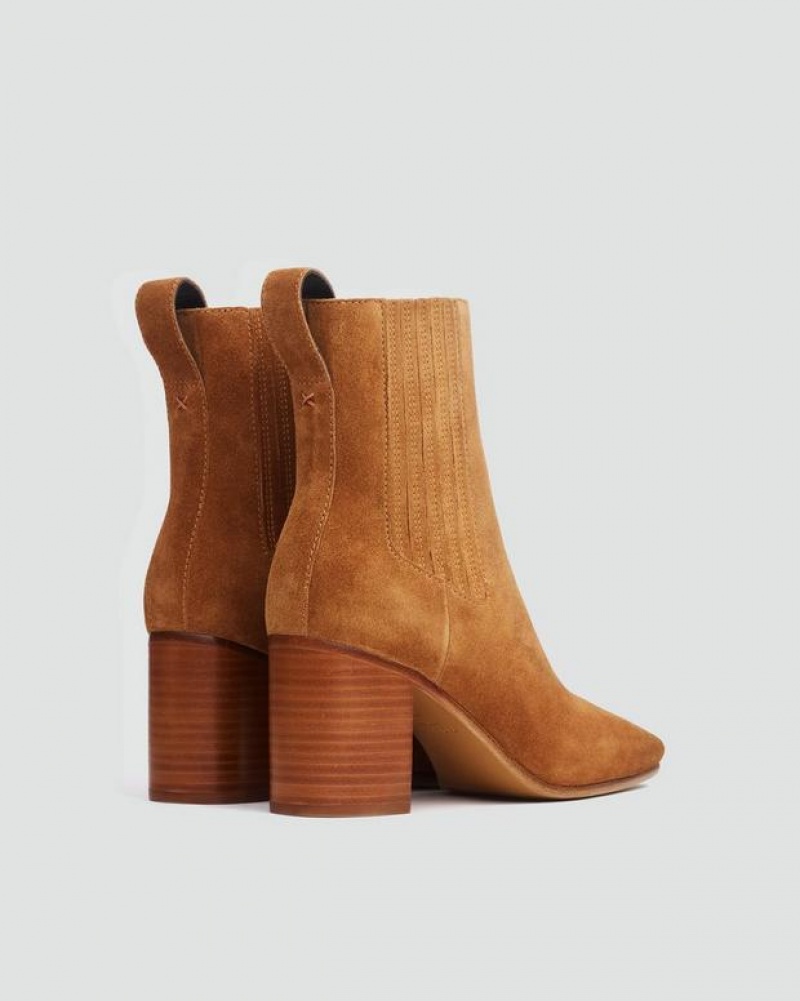 Rag & Bone Astra Chelsea - Wildleder Chelsea Ankle Stiefel Damen Brownwood Suede | 836504-UXY