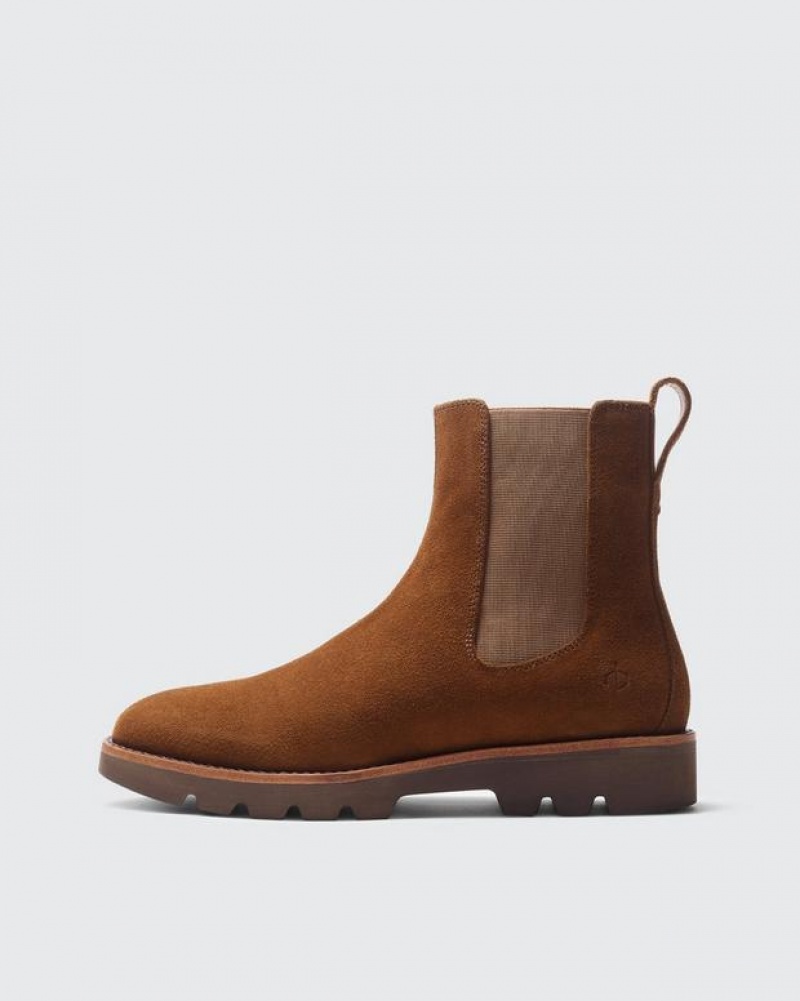 Rag & Bone Bedford Chelsea - Wildleder Lug Ankle Stiefel Herren Braun | 503691-CXB