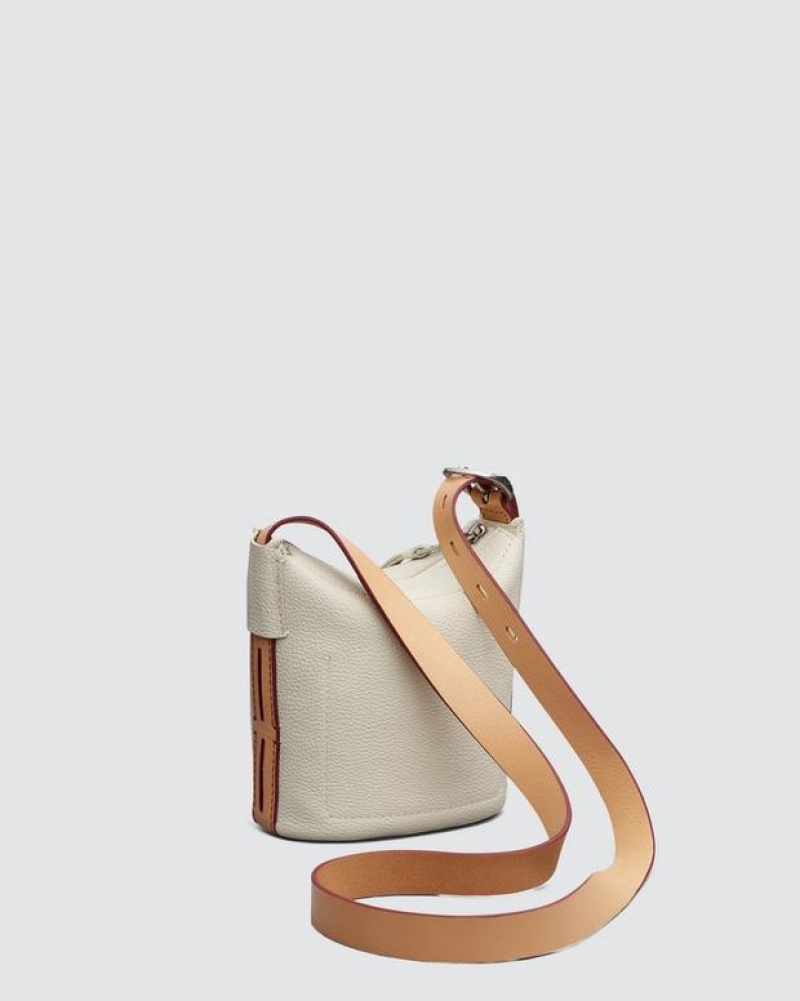 Rag & Bone Belize Mini Small Bucket Tasche Damen Weiß | 139025-VWQ