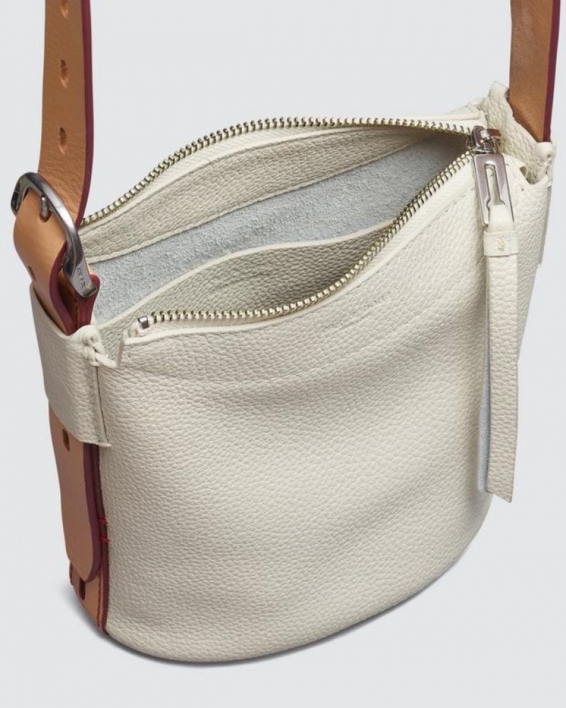 Rag & Bone Belize Mini Small Bucket Tasche Damen Weiß | 139025-VWQ