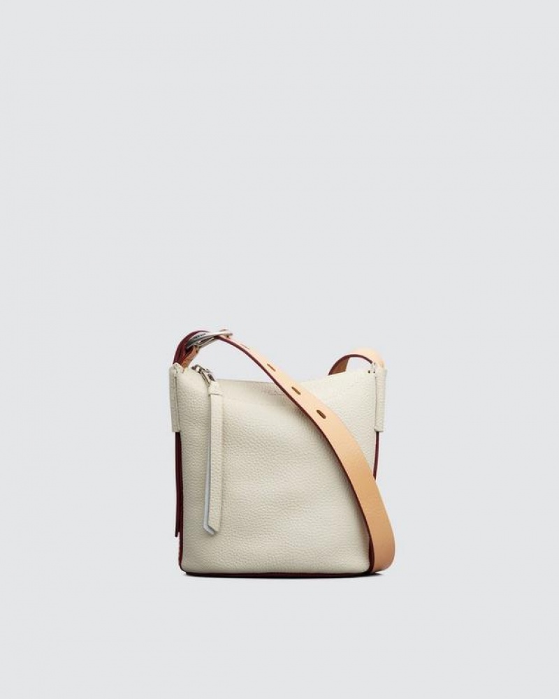 Rag & Bone Belize Mini Small Bucket Tasche Damen Weiß | 139025-VWQ