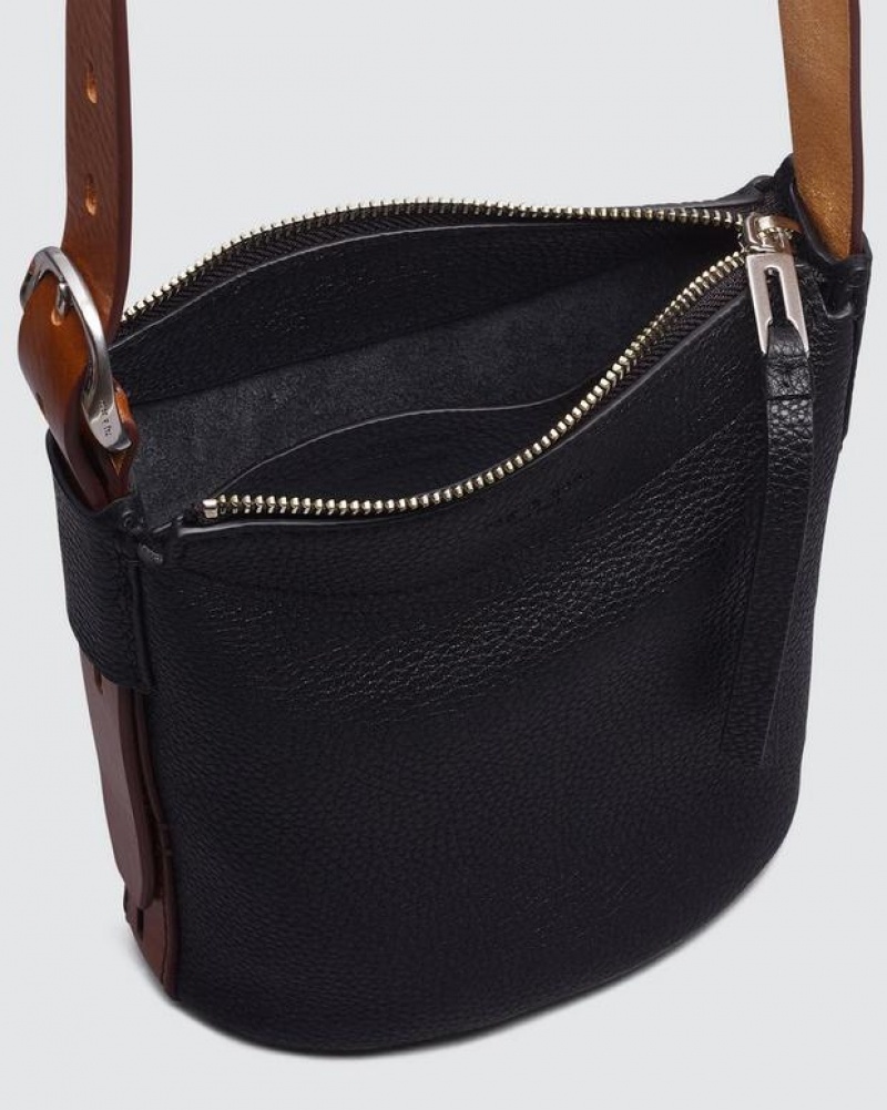 Rag & Bone Belize Mini Small Bucket Tasche Damen Schwarz | 169374-TJK