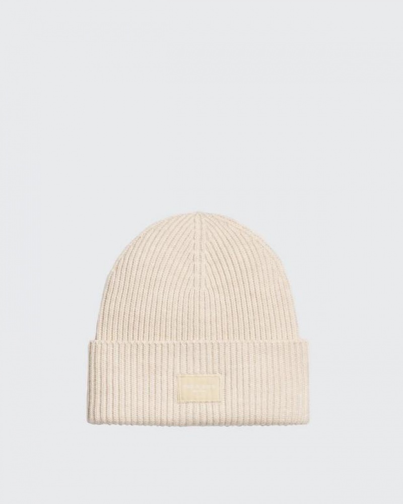 Rag & Bone Blake Beanie Wolle Hüte Damen Weiß | 074186-RCW