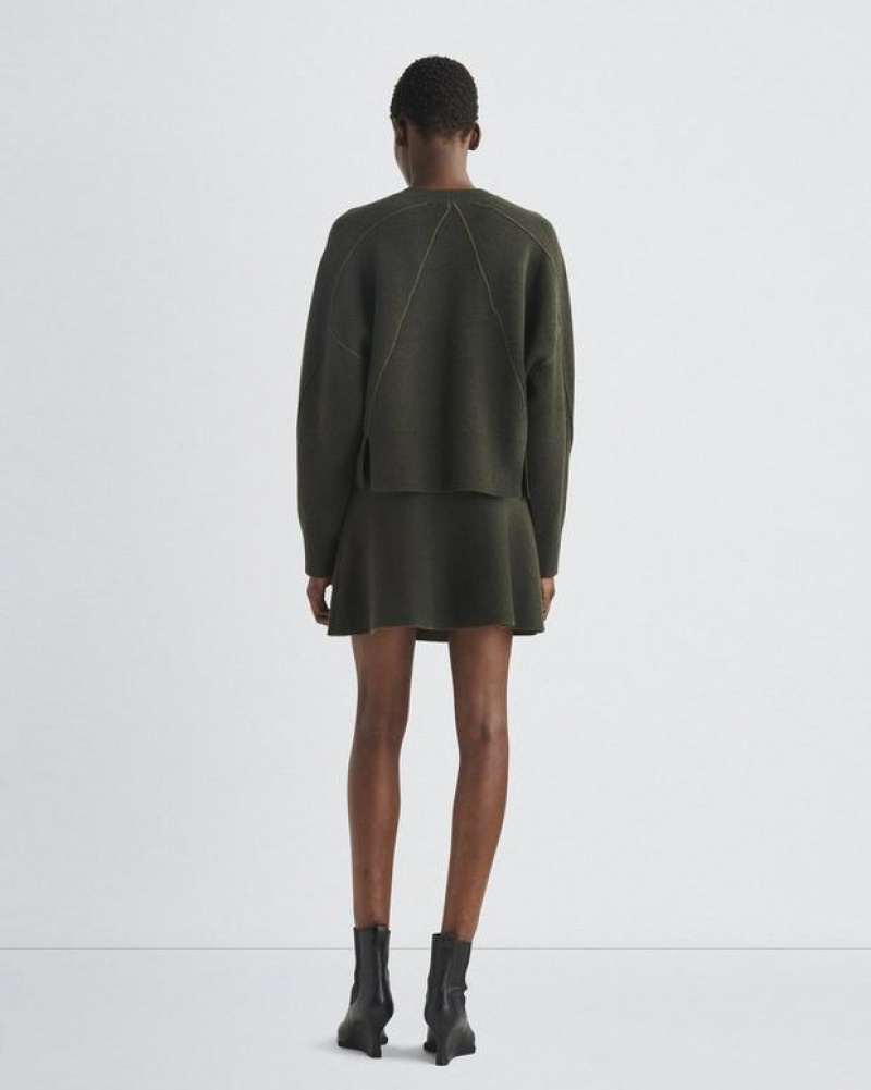 Rag & Bone Bridget Italian Wolle Mini Röcke Damen Army | 295163-GCL