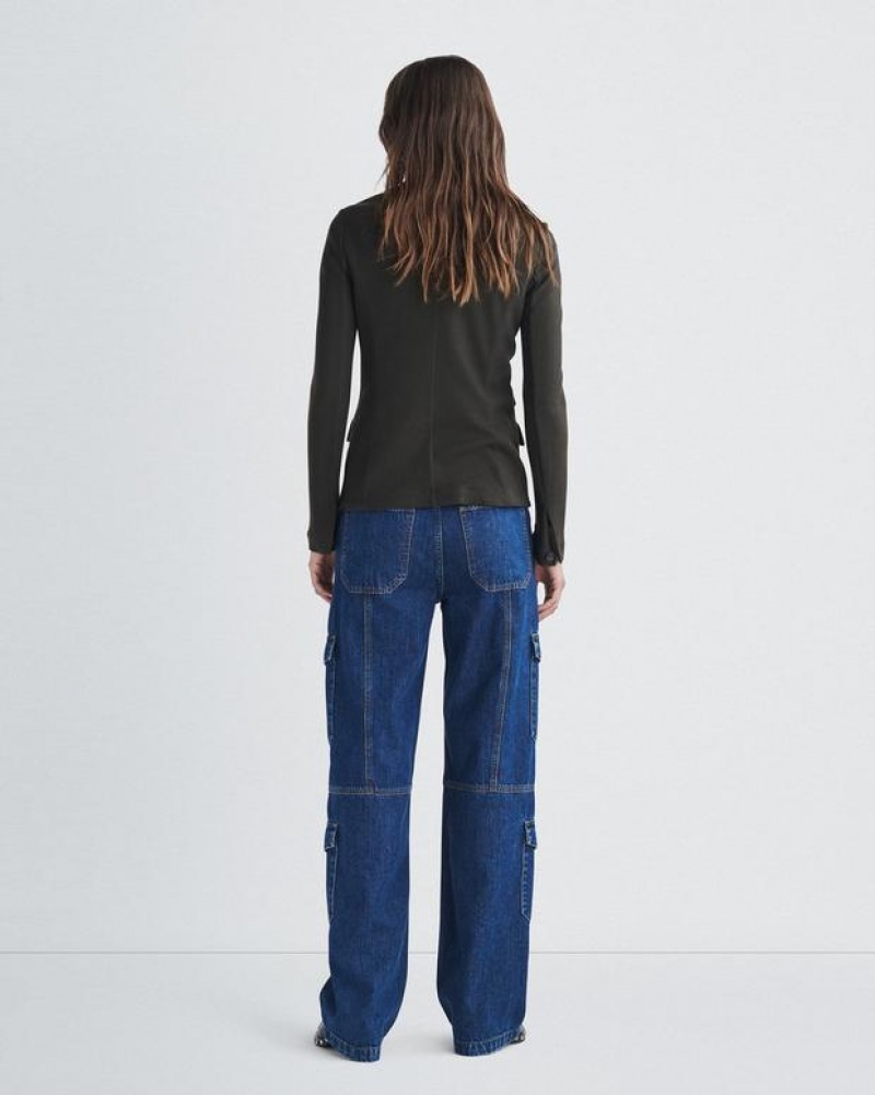 Rag & Bone Cailyn Cargo Mid-Rise Rigid Jeans Damen Ari | 493608-BWR