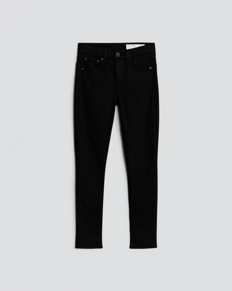 Rag & Bone Cate Ankle Schlank Mid-Rise Stretch Jeans Damen Schwarz | 230745-RXW