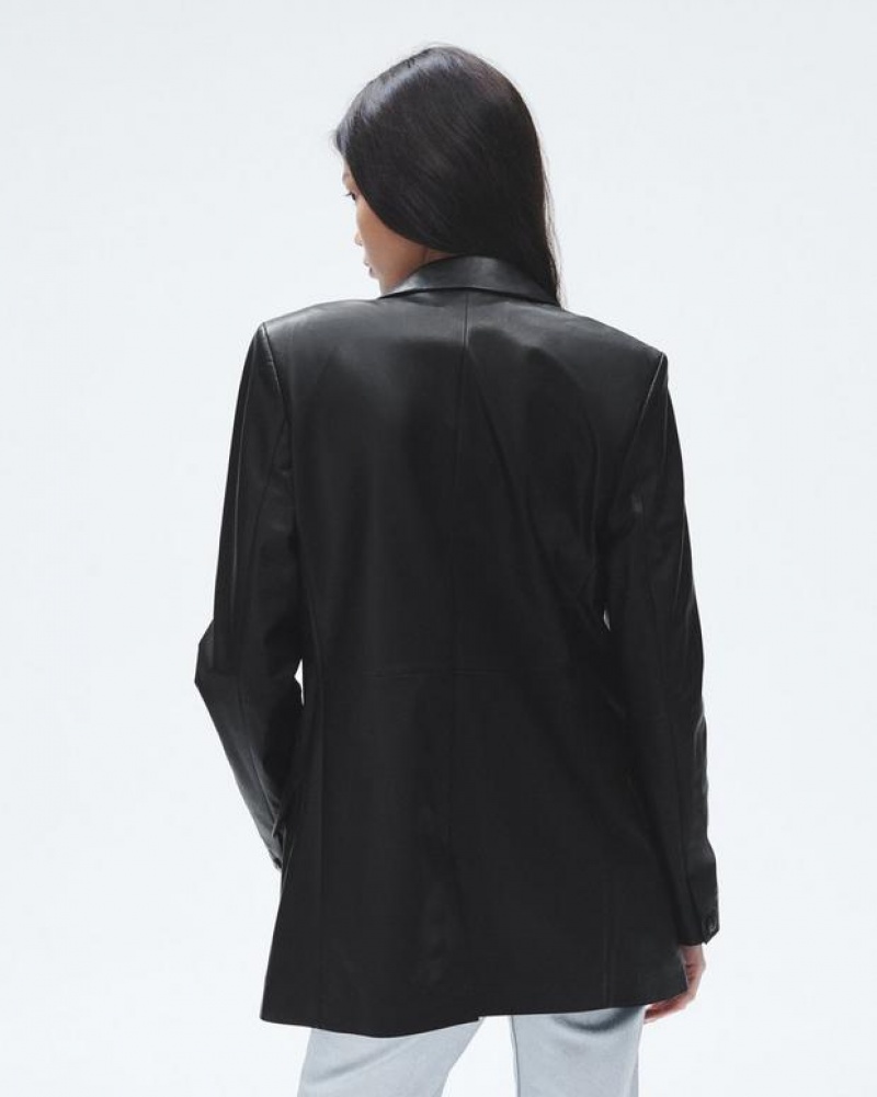 Rag & Bone Charles Leder Oversized Blazer Damen Schwarz | 178296-IPB