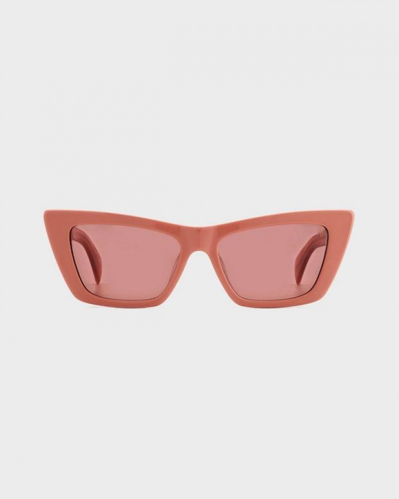 Rag & Bone Delphine Sonnenbrille Damen Rosa | 308917-BAV