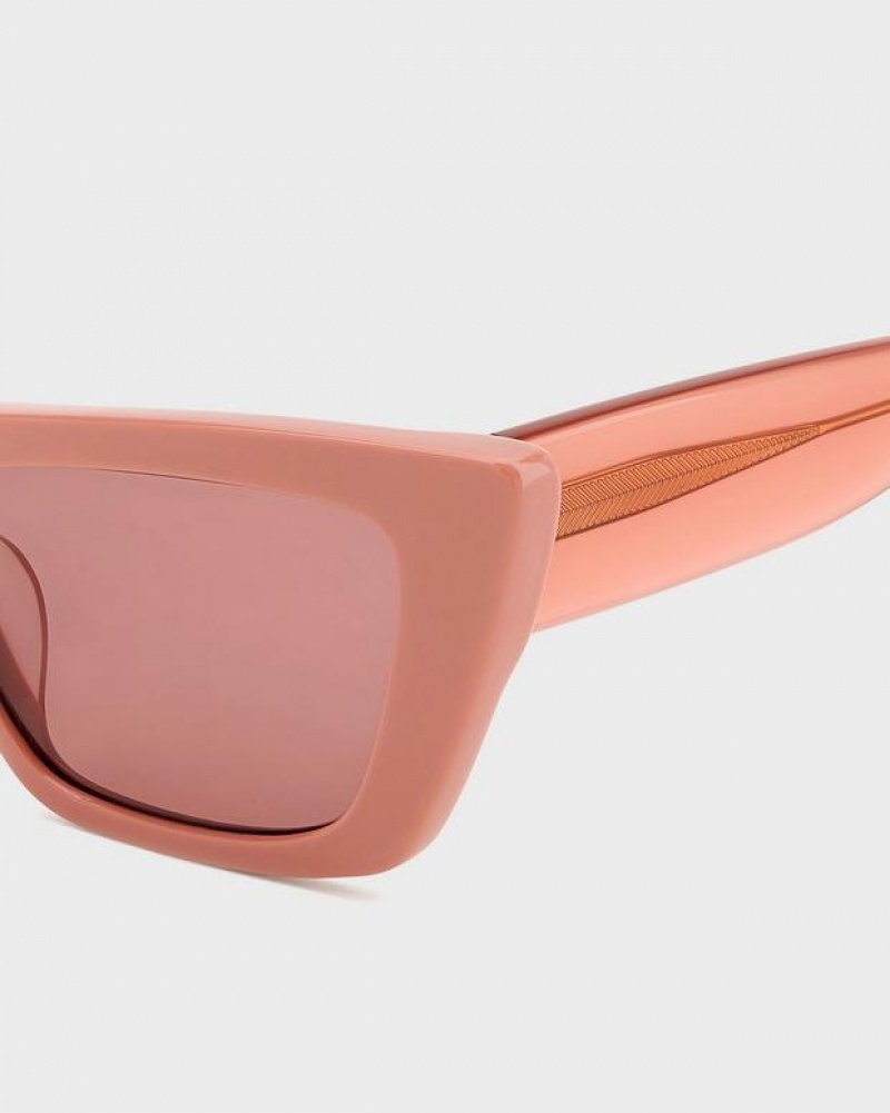 Rag & Bone Delphine Sonnenbrille Damen Rosa | 308917-BAV