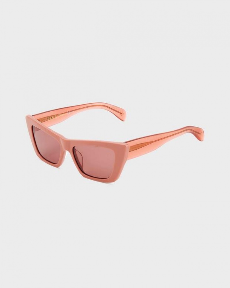 Rag & Bone Delphine Sonnenbrille Damen Rosa | 308917-BAV