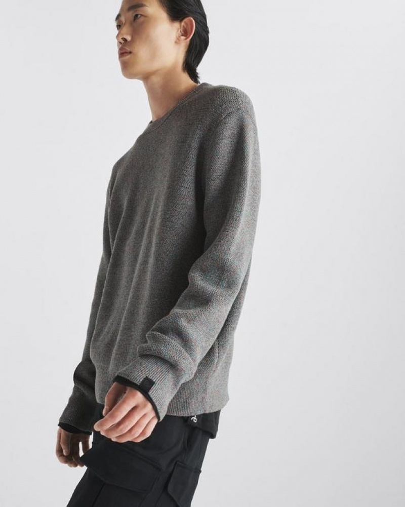 Rag & Bone Dexter Organic Baumwoll Crew Klassische Fit Pullover Herren Mehrfarbig | 870469-UGL