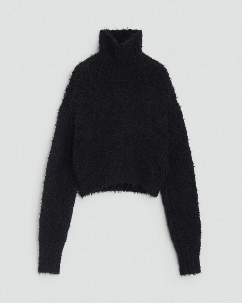 Rag & Bone Dillon Italian Alpaca Turtleneck Relaxed Fit Pullover Damen Schwarz | 402635-IHJ