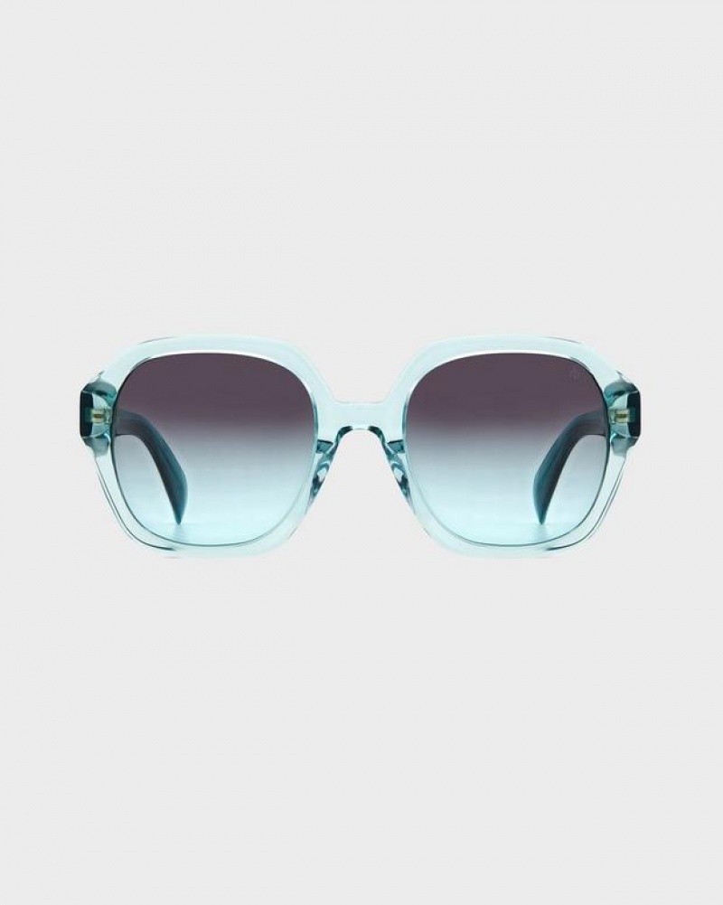 Rag & Bone Elly Butterfly Sonnenbrille Damen Türkis | 198360-JNE